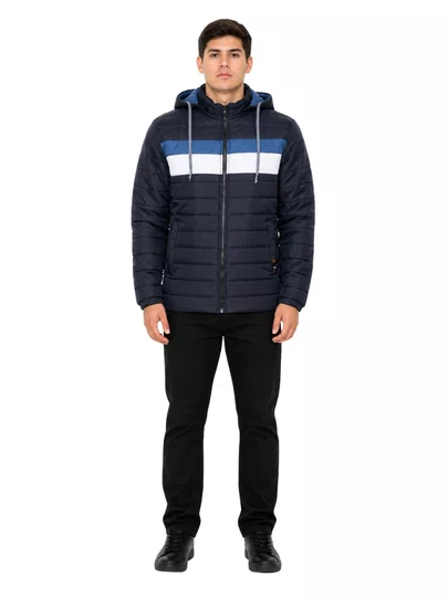 Jaqueta Masculina Session Bomber 01 - Marinho/Cinza