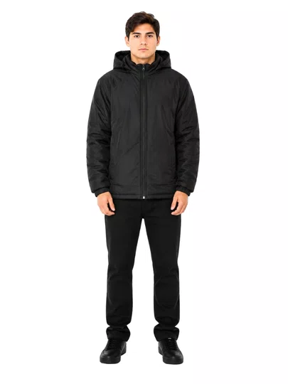 Jaqueta Masculina Session Bomber Com Touca 03 - Preto