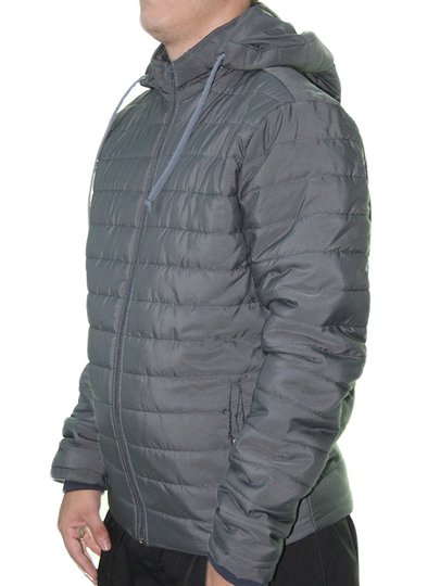 Jaqueta Masculina Session Bomber Com Touca 04 - Cinza Escuro