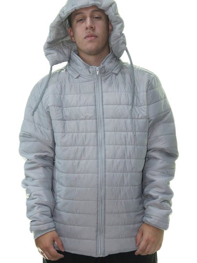 Jaqueta Masculina Session Bomber Com Touca 05 - Cinza Claro