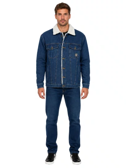 Jaqueta Masculina Session Peluciada Og Winter - Jeans Azul