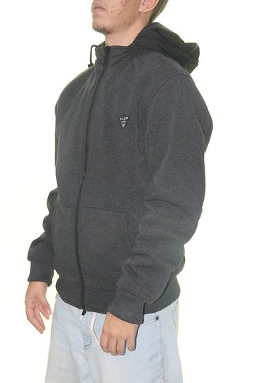 Jaqueta Masculina VLCS Circle Manga Longa com Capuz - Preto