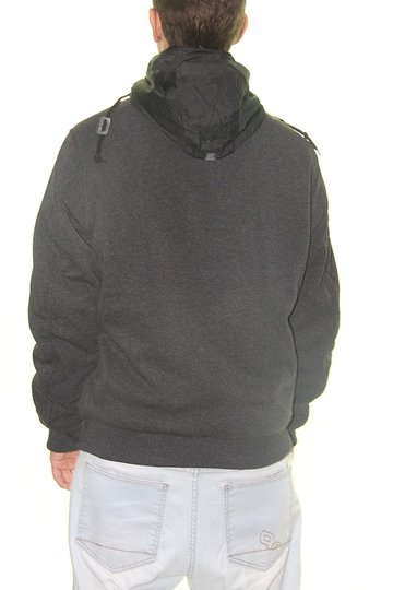 Jaqueta Masculina VLCS Circle Manga Longa com Capuz - Preto