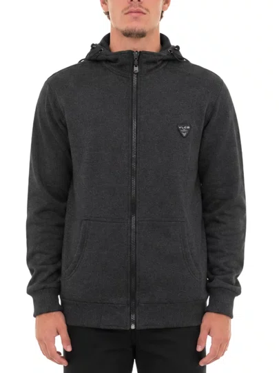 Jaqueta Masculina VLCS Circle Manga Longa com Capuz - Preto