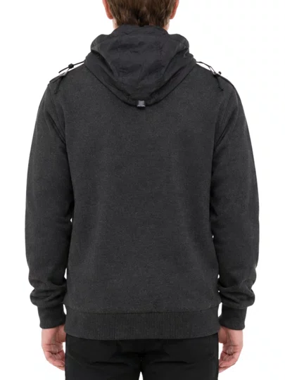 Jaqueta Masculina VLCS Circle Manga Longa com Capuz - Preto