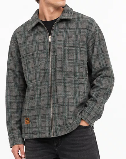 Jaqueta Masculina Wats Xadrez Patrik - Xadrez Cinza/Verde