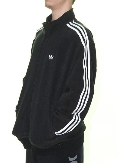 Jaqueta Moletom Masculina Adidas Bouclette Manga Longa Careca - Preto