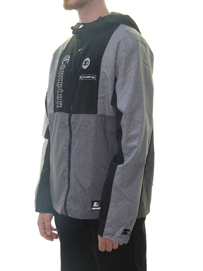 Jaqueta Quebra Vento Starter Windbreaker - Preto/Cinza