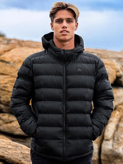 Jaqueta Rip Curl Anti Series Elite Puff Hoodie - Preto