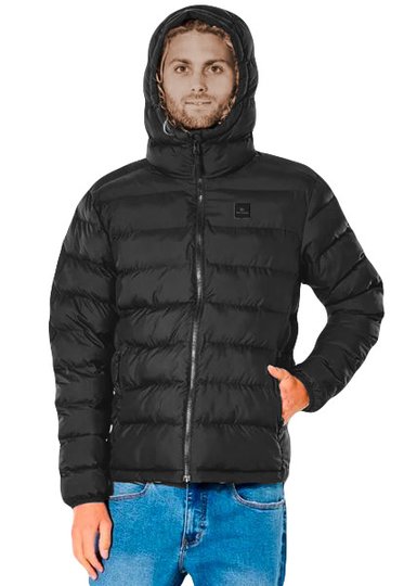Jaqueta Rip Curl Anti Series Elite Puff Hoodie - Preto