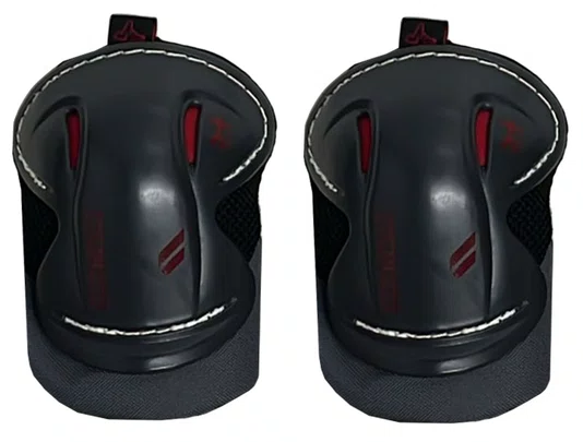 Joelheira Infantil Decathlon Iniciante - Preto/Vermelho