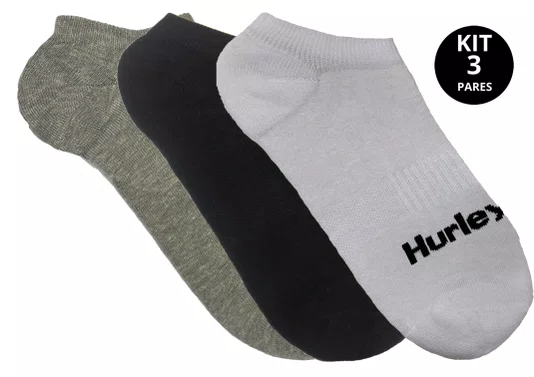 Kit 3 Meias Unissex Invisivel Surf - Multicores