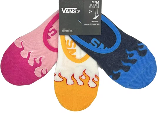 Kit Meias Vans Feminina Canoodle Fuego Lin-Buggin Kit c/3 - Multi Color