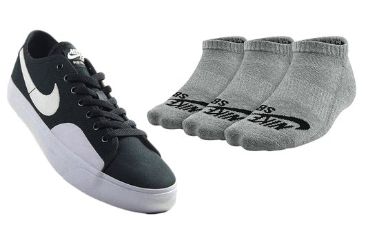 Kit Tênis Nike SB Blazer Court + Meia Nike SB Show Sock kit com 3 meias