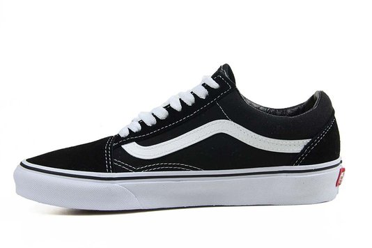 Kit Tênis Vans Old Skool Black White + Meia Session Logo - Branco