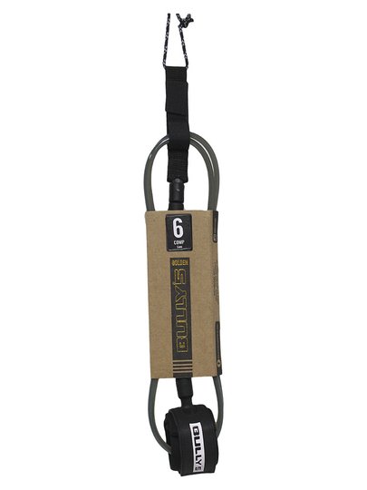 Leash Bullys Golden 6mm Comp PU - Preto/Cinza
