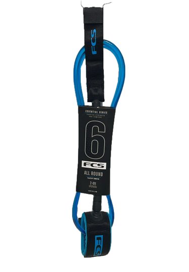 Leash De Surf FCS 6 Regular 7 mm - Preto Azul