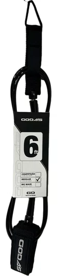 Leash Goda's Big Wave 6' Destorcedor Inox Cordinha 1.8m Surf 6ft 6,3mm
