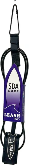 Leash SDA para Prancha de Surf Regular 6 Pés 2 Distorcedores - Preto