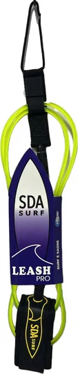 Leash SDA para Prancha de Surf Regular 6 Pés 2 Distorcedores - Preto/Amarelo