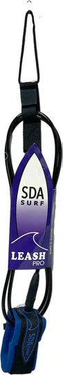 Leash SDA para Prancha de Surf Regular 6 Pés 2 Distorcedores - Preto/Azul