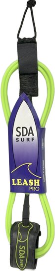 Leash Surf GOLD 10 Pés 2 Distorcedores Regular - Verde Limão/Preto