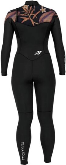 Long John Feminino Mormaii Chest-Zip 3.2mm Diva Pro Surfe - Preto