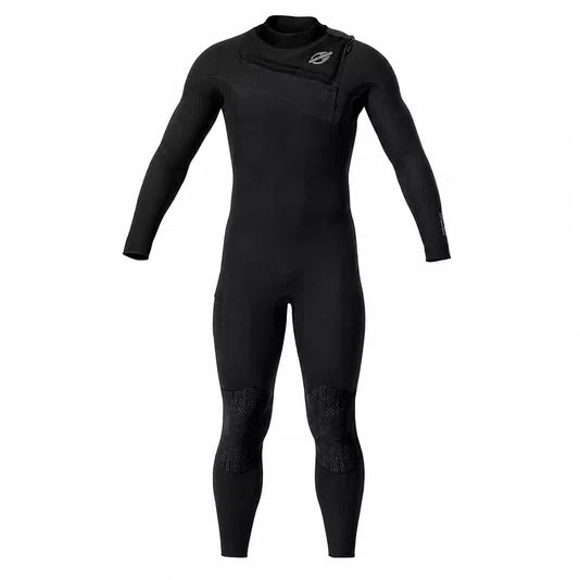 Long John Mormaii Kombat 3/2 mm Chest Zip Vedado 4x mais flexível - Preto