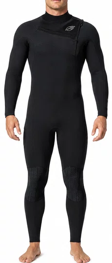 Long John Mormaii Kombat 3/2 mm Chest Zip Vedado 4x mais flexível - Preto