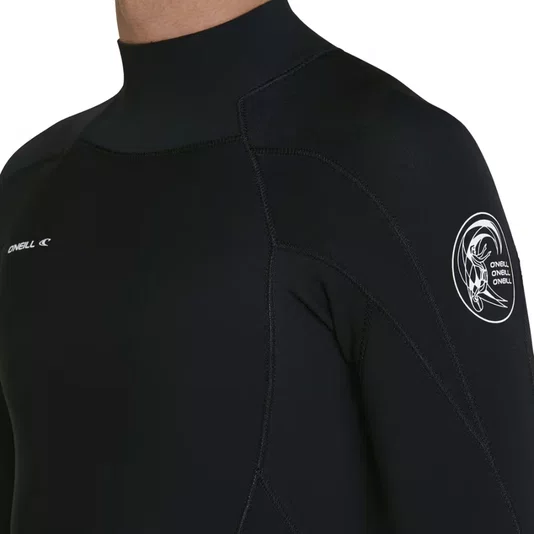 Long John O'Neill Defender Backzip 3/2 mm BZ Full - Black/Black