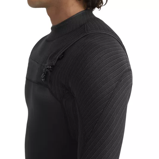 Long John O'Neill Hyperfreak Chest Zip 4/3 mm CZ Full - Black/Black
