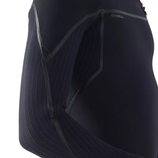 Long John O'Neill Hyperfreak Fire Chest Zip 3/2 mm CZ Full - Black/Black