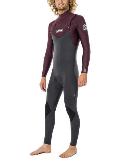 Long John Rip Curl Dwp 3/2mm Chest Zip - Wine