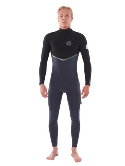 Long John Rip Curl E-Bomb 32GB ZIP Free ST Charcoal - Preto/Chumbo