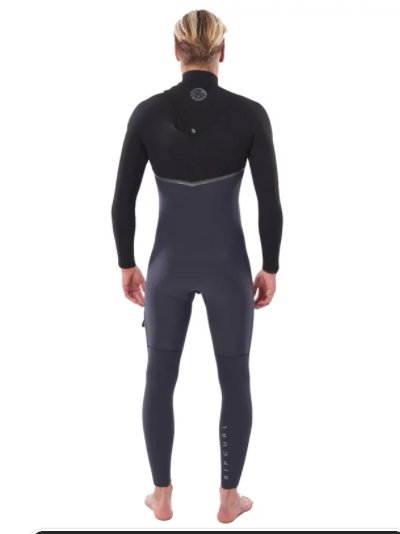 Long John Rip Curl E-Bomb 32GB ZIP Free ST Charcoal - Preto/Chumbo