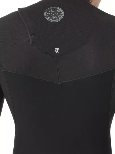 Long John Rip Curl FlashBomb PRO E7 3/2mm Zip Free - Black