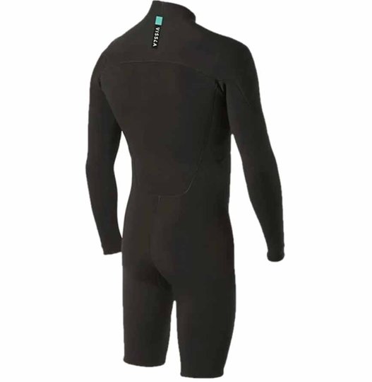 Short John Vissla Seven Seas 2/2 Chest Zip Manga Longa Black