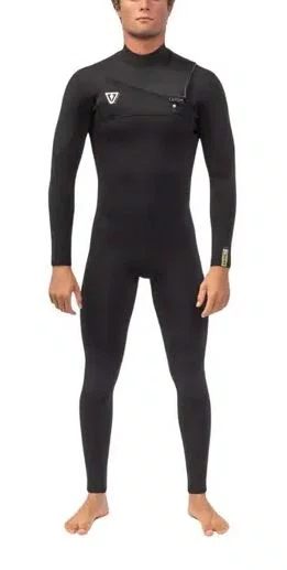 Long John Vissla 7 Seas Comp 3-2MM Full Chest Zip - Preto