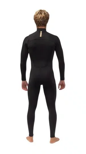 Long John Vissla 7 Seas Comp 3-2MM Full Chest Zip - Preto