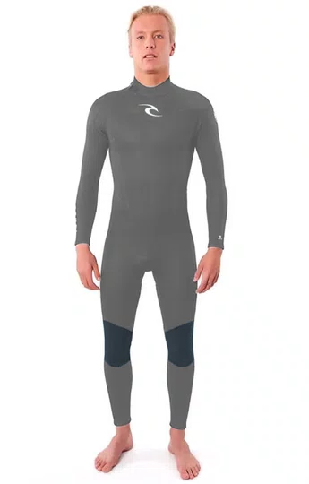 Long Jonh RC Mens FREELITE 3 2mm Back Zip vedado - Chumbo