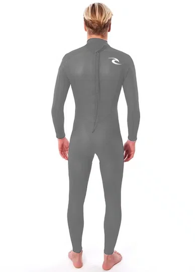 Long Jonh RC Mens FREELITE 3 2mm Back Zip vedado - Chumbo