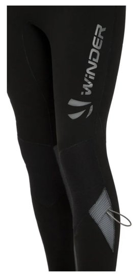 Long Jonh Winder Neoprene 3.2 MM Ziiper Chest - Preto