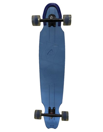Longboards Smokate Usa/Bra 8x39 Polegadas - Azul Transparente