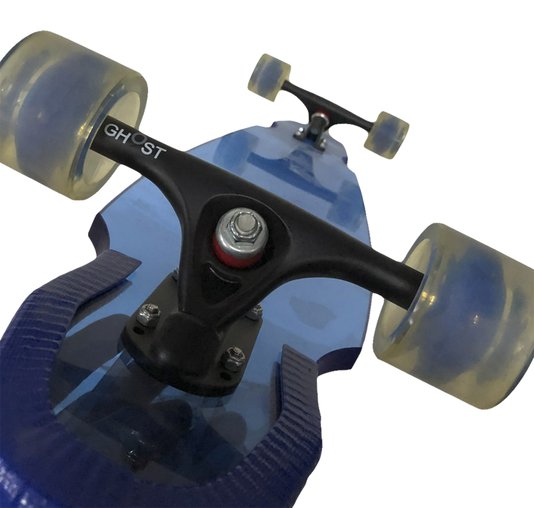 Longboards Smokate Usa/Bra 8x39 Polegadas - Azul Transparente