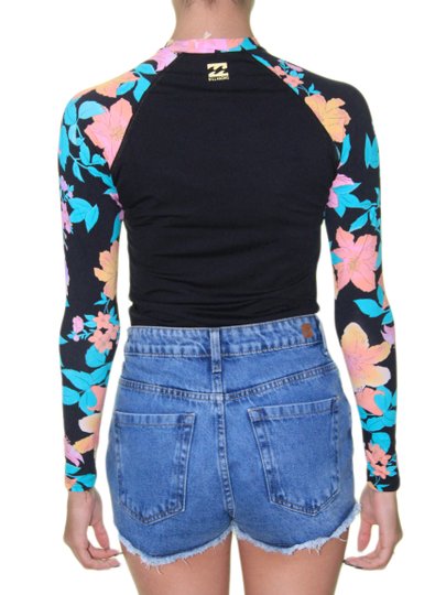 Lycra Feminina Billabong M/C Tropic Time Manga Longa - Preto