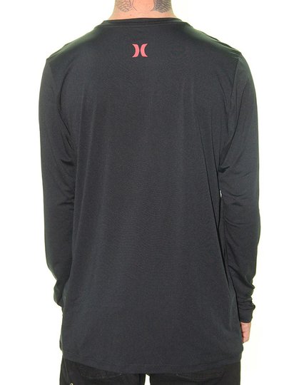 Lycra Masculina Hurley One&Only Manga Longa - Preto