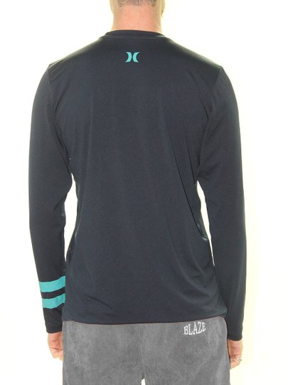 Lycra Masculina Hurley Surf BLOCK Manga Longa - Marinho