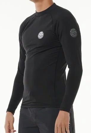Lycra Rip Curl Icons Brushed Manga Longa - Preto