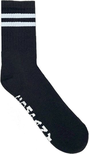 Meia Altai School Listras Brancas - Preto