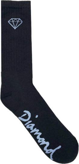 Meia Diamond brilliant  Sock cano Longo - Preto